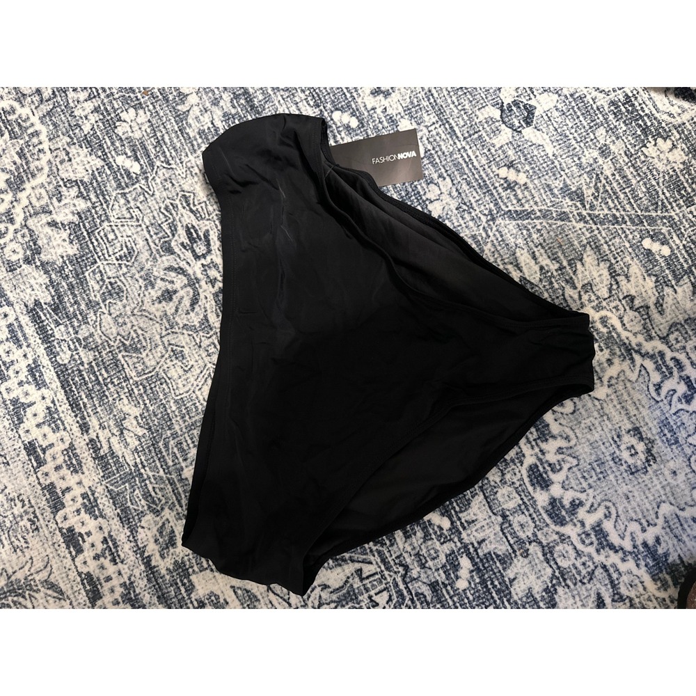 Fashion Nova High Rise Bikini Bottom‎ Mix and Match Black 2X